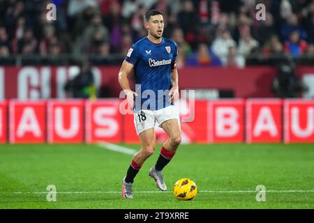 Girona, Spagna. 27 novembre 2023. Durante la Liga EA Sports match tra il Girona FC e l'Athletic Club ha giocato al Montilivi Stadium il 27 novembre 2023 a Girona, in Spagna. (Foto di Alex Carreras/Imago) credito: PRESSINPHOTO SPORTS AGENCY/Alamy Live News Foto Stock