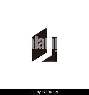 open book 3d flat simple geometric logo vector Illustrazione Vettoriale