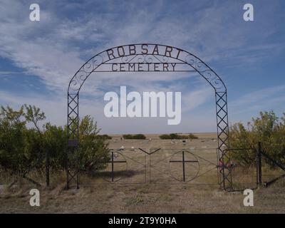 Cimitero cittadino - Robsart, Saskatchewan, Canada Foto Stock