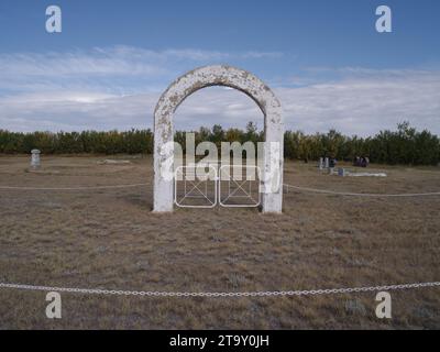 Cimitero cittadino - Robsart, Saskatchewan, Canada Foto Stock