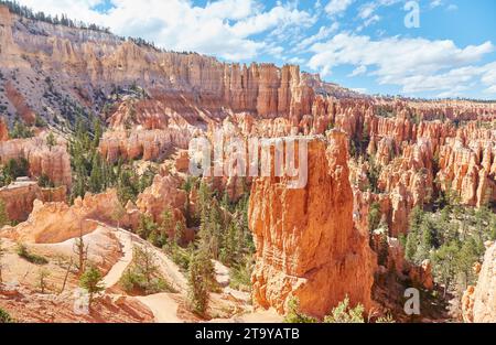 Escursioni a piedi sul Peekaboo Loop Trail nel Bryce Canyon National Park Foto Stock