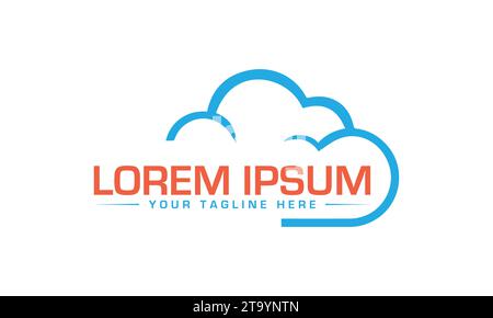 Logo Tech Cloud Design esclusivo e Logo Design professionale Illustrazione Vettoriale