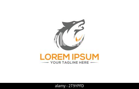 Logo Wolf Design Fox Creative Logo Design Illustrazione Vettoriale