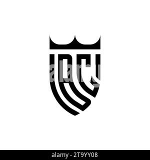 Lettere iniziali del logo BC Luxury con un design professionale di alta qualità che si adatta bene alla stampa Illustrazione Vettoriale