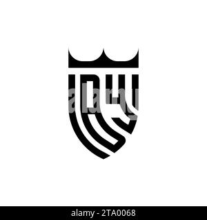 CON lettere iniziali del logo Luxury in un design professionale di alta qualità che si adatta bene alla stampa Illustrazione Vettoriale