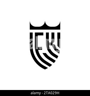 Lettere iniziali del logo FK Luxury in un design professionale di alta qualità che si adatta bene alla stampa Illustrazione Vettoriale