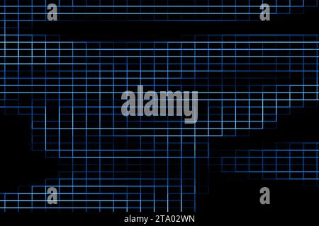 sfondo digitale astratto, verticale e orizzontale, con linee blu elettriche, tecnologia pattern texture Foto Stock