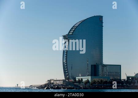 W illustrazione dell'hotel prima dell'inizio della circumnavigazione a vela in duo Barcelona World Race 2014-2015 a Barcellona, spagna, il 31 dicembre 2014 - foto Olivier Blanchet / DPPI Foto Stock