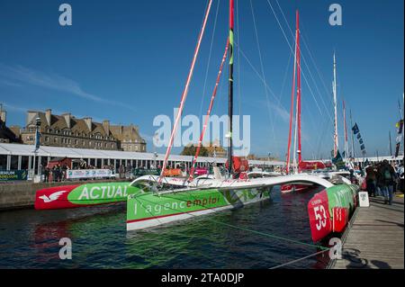 Ambiance shots a Saint Malo il 31 ottobre 2014 prima della gara di vela Route du Rhum che inizierà il 2 novembre 2014 - foto Olivier Blanchet / DPPI Foto Stock