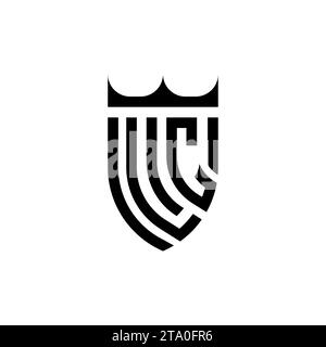 Lettere iniziali del logo LC Luxury in un design professionale di alta qualità che si adatta bene alla stampa Illustrazione Vettoriale