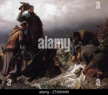 Discovery of the Body of King Louis the Second (dettaglio) 1860 di Bertalan Szekely Foto Stock