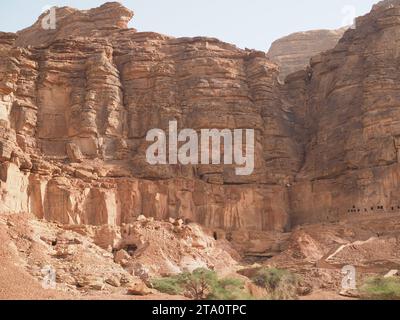 Tombe di leoni di Dadan, Alula, Arabia Saudita Foto Stock