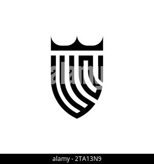 LE lettere iniziali del logo WO Luxury in un design professionale di alta qualità che si adatta bene alla stampa Illustrazione Vettoriale