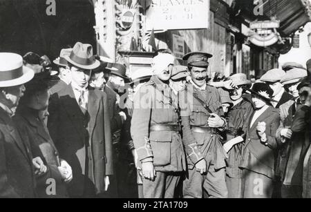 Prima guerra mondiale - ufficiali britannici feriti a Parigi Foto Stock