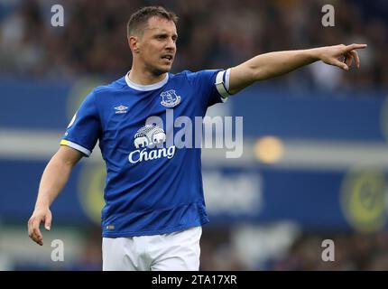 Foto del file datata 09-04-2017 dell'ex difensore inglese Phil Jagielka, che ha annunciato il suo ritiro dal calcio professionistico all'età di 41 anni. Data di emissione: Martedì 28 novembre 2023. Foto Stock