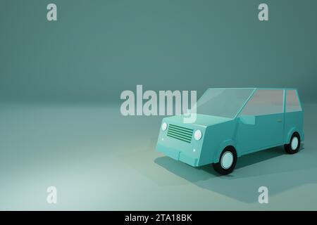 rendering 3d dell'auto berlina con schiena a basso poly Foto Stock
