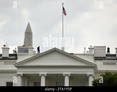 Washington, DC - 02 giugno 2018: Secret Service The Roof of White House, Washington DC. Foto Stock