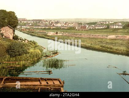 Bude, Ortschaft an der Nordküste der Grafschaft Cornwall nahe der Grenze zur Grafschaft Devon im Südwesten England, Historisch, um 1900, digital restaurierte Reproduktion nach einem Original aus dem 19th Jahrhundert / Bude, villaggio sulla costa nord della contea di Cornovaglia vicino al confine con la contea di Devon nel sud-ovest dell'Inghilterra, Historical, c. 1900, riproduzione digitalmente restaurata dopo un originale del XIX secolo Foto Stock