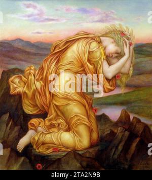 Evelyn de Morgan. Dipinto intitolato Demeter Lurning for Persephone dell'artista inglese, Evelyn De Morgan (1855-1919), 1906 Foto Stock