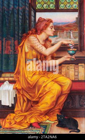 Evelyn de Morgan. Dipinto intitolato The Love Potion dell'artista inglese, Evelyn De Morgan (1855-1919), 1903 Foto Stock