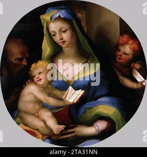 La Sacra famiglia con il giovane San Giovanni 1523-24 di Domenico Beccafumi Foto Stock