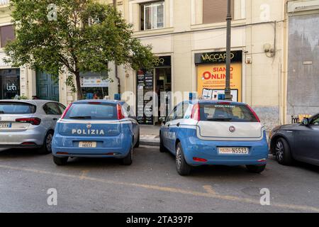 Auto della polizia a Palermo, in Sicilia Foto Stock