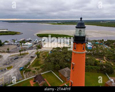 Foto aerea del drone Ponce De Leon Faro insenatura Florida USA Foto Stock