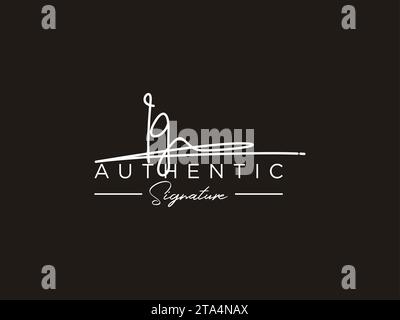 Vettore modello logo firma IG. Illustrazione Vettoriale