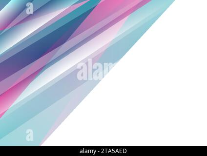 Strisce minimali rosa blu, sfondo moderno astratto. Progettazione vettoriale Illustrazione Vettoriale