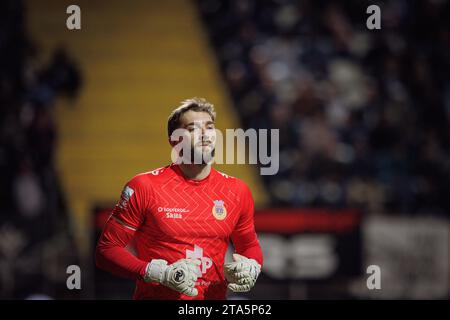 Ignacio De Arruabarrena durante la partita di Liga Portugal 23/24 tra SC Farense e FC Arouca, Estadio de Sao Luis, Faro, Portogallo. (Maciej Rogowski) Foto Stock