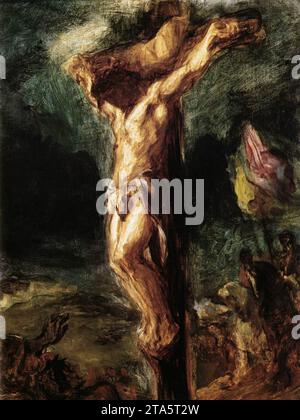 Cristo sulla croce (sketch) 1845 di Eugene Delacroix Foto Stock