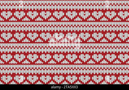 Motivo del pullover natalizio. Sfondo natalizio senza cuciture. Illustrazione del vettore del ponticello scandinavo. Illustrazione Vettoriale