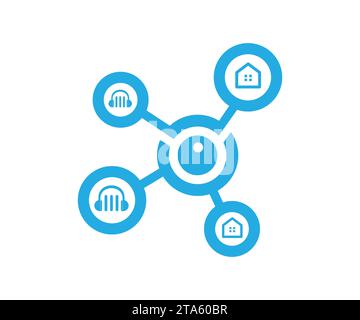 riquadro vettoriale del design del logo dati Illustrazione Vettoriale