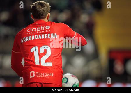 Ignacio De Arruabarrena durante la partita di Liga Portugal 23/24 tra SC Farense e FC Arouca, Estadio de Sao Luis, Faro, Portogallo. (Maciej Rogowski) Foto Stock