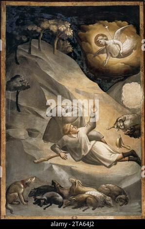 Annunciazione ai Pastori c. 1330 di Taddeo Gaddi Foto Stock