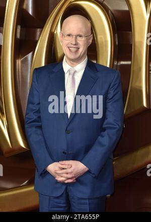 Londra, Inghilterra. REGNO UNITO. Martedì 28, Matt Lucas partecipa a Wonka - World Premiere al Royal Festival Hall di Londra, Inghilterra. REGNO UNITO. Martedì 28 novembre 2023 - BANG MEDIA INTERNATIONAL FAMOUS PICTURES 28 HOLMES ROAD LONDON NW5 3AB REGNO UNITO tel 44 0 02 7485 1005 email: picturesfamous.uk.com Copyright: XJamesxWarrenx FP Wonka World Premiere 108 Credit: Imago/Alamy Live News Foto Stock