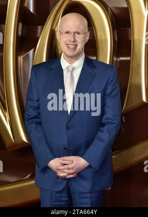 Londra, Inghilterra. REGNO UNITO. Martedì 28, Matt Lucas partecipa a Wonka - World Premiere al Royal Festival Hall di Londra, Inghilterra. REGNO UNITO. Martedì 28 novembre 2023 - BANG MEDIA INTERNATIONAL FAMOUS PICTURES 28 HOLMES ROAD LONDON NW5 3AB REGNO UNITO tel 44 0 02 7485 1005 email: picturesfamous.uk.com Copyright: XJamesxWarrenx FP Wonka World Premiere 110 Credit: Imago/Alamy Live News Foto Stock