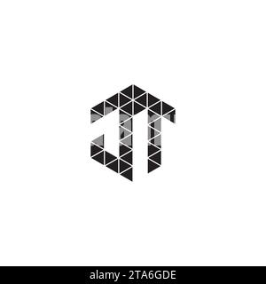 Lettere iniziali del logo JT con design professionale di alta qualità che si adatta bene a qualsiasi supporto di stampa Illustrazione Vettoriale