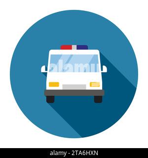 Icona ambulanza isolata su sfondo bianco, illustrazione vettoriale Illustrazione Vettoriale