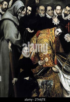 Sepoltura del conte di Orgaz (dettaglio) 1586-88 di El Greco Foto Stock