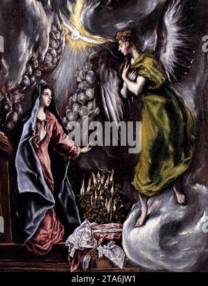 L'Annunciazione (dettaglio) 1596-1600 di El Greco Foto Stock