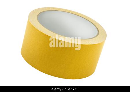 Nastro biadesivo isolato su sfondo bianco Foto Stock