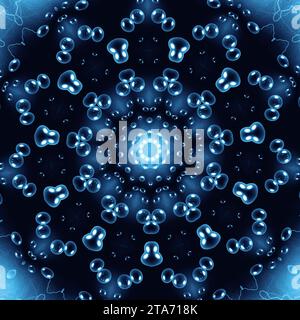 Abstract magico blu pattern con bolle trasparenti Foto Stock