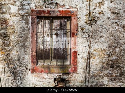 Castello di Katlenburg, vecchia stalla di animali, Katlenburg-Lindau, distretto di Northeim, bassa Sassonia, Germania Foto Stock