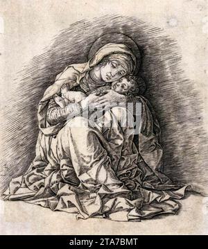 Vergine e bambino 1480-85 di Andrea Mantegna Foto Stock