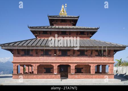 Nepal, Pokhara, Sarangkot, Tempio di Shiva, Foto Stock