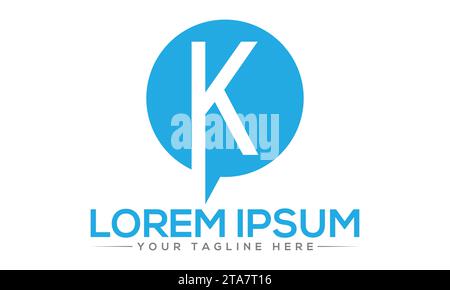 K Logo Design esclusivo e moderno Illustrazione Vettoriale