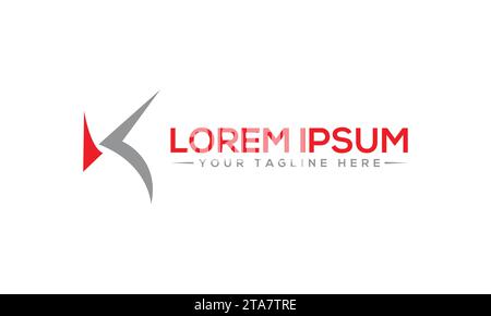 K Logo Design esclusivo e moderno Illustrazione Vettoriale