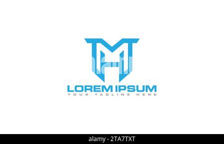Design del logo HM creativo e professionale Illustrazione Vettoriale