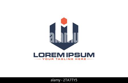 Design del logo HM creativo e professionale Illustrazione Vettoriale